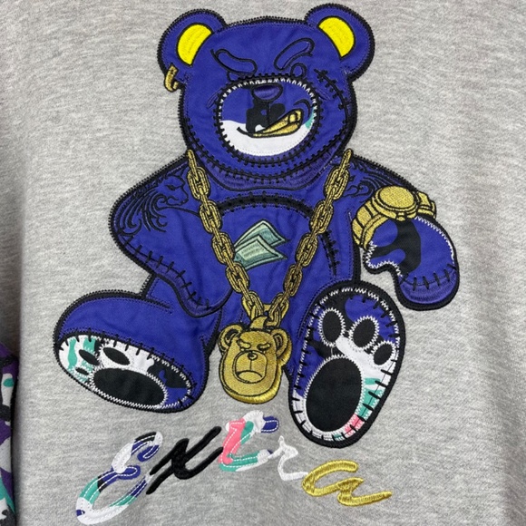 Screenshot Brand Men’s Extra Bear Camo Accent Grey Pullover Hoodie Size XXL - Picture 3 of 12